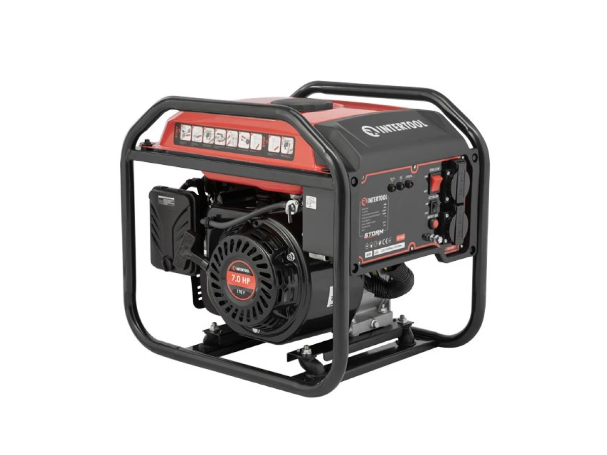 Генератор бензиновый инверторный 2.8/3 кВт, 220 В, 8 л, ручной старт, медная обмотка, STORM INTERTOOL DT-1330 