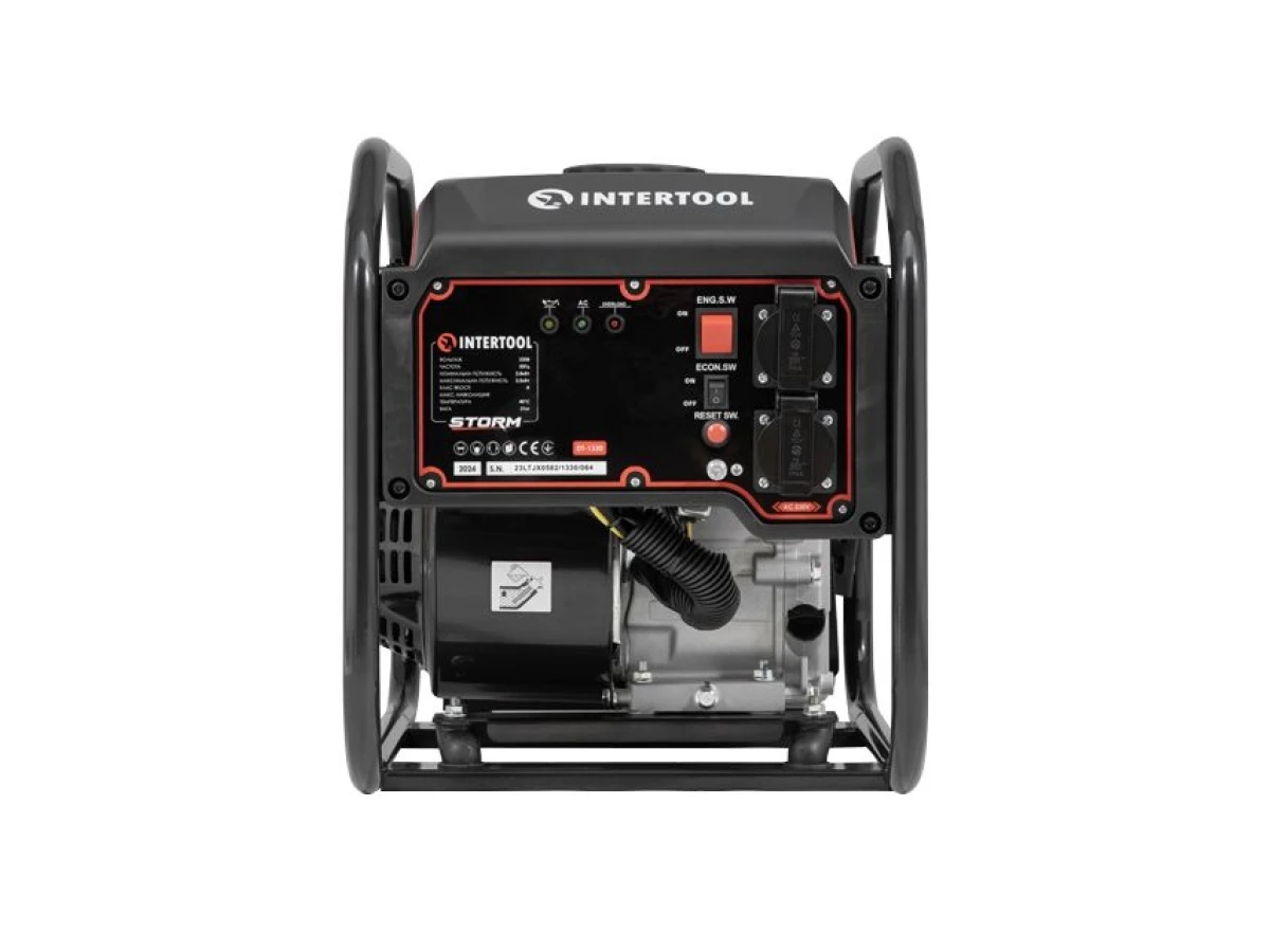 Генератор бензиновый инверторный 2.8/3 кВт, 220 В, 8 л, ручной старт, медная обмотка, STORM INTERTOOL DT-1330 