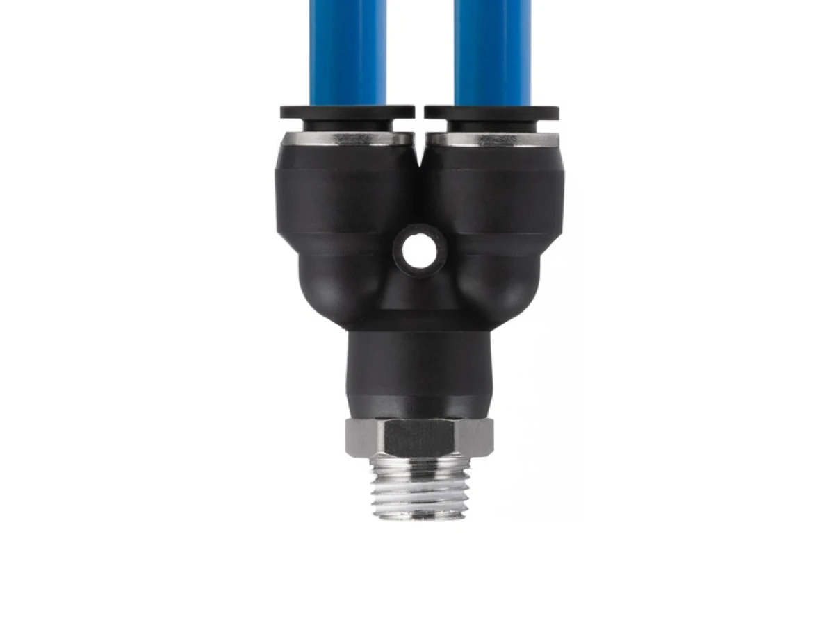 З'єднання цангове Y-подібне для поліуретанових та ін. шлангів 10*10 мм, 1/4" зовн. різьба INTERTOOL PT-2378 