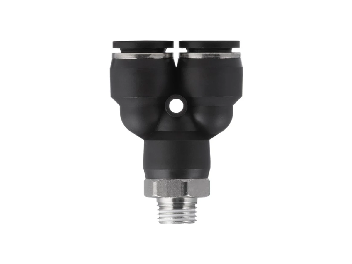 З'єднання цангове Y-подібне для поліуретанових та ін. шлангів 12*12мм, 1/4" зовн. різьба INTERTOOL PT-2379 