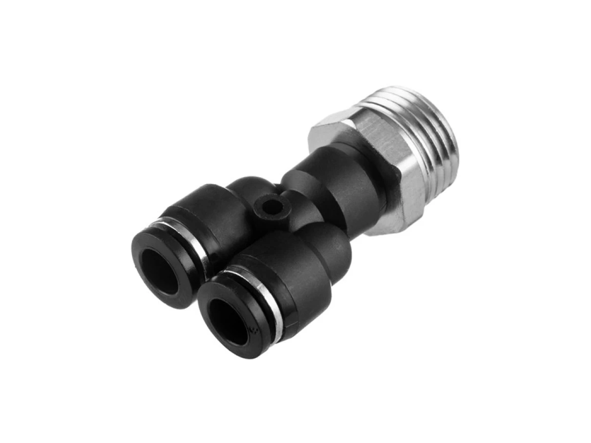 З'єднання цангове Y-подібне для поліуретанових та ін. шлангів 8*8 мм, 1/2" зовн. різьба INTERTOOL PT-2387 