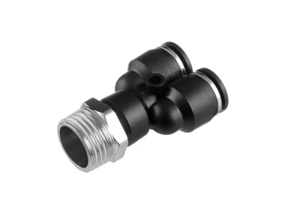 З'єднання цангове Y-подібне для поліуретанових та ін. шлангів 10*10 мм, 1/2