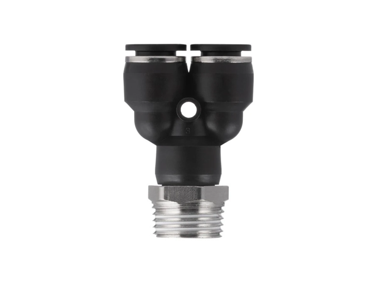 З'єднання цангове Y-подібне для поліуретанових та ін. шлангів 10*10 мм, 1/2" зовн. різьба INTERTOOL PT-2388 