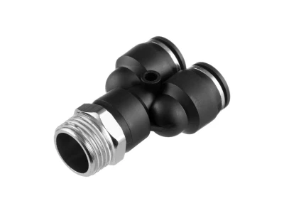 З'єднання цангове Y-подібне для поліуретанових та ін. шлангів 12*12 мм, 1/2