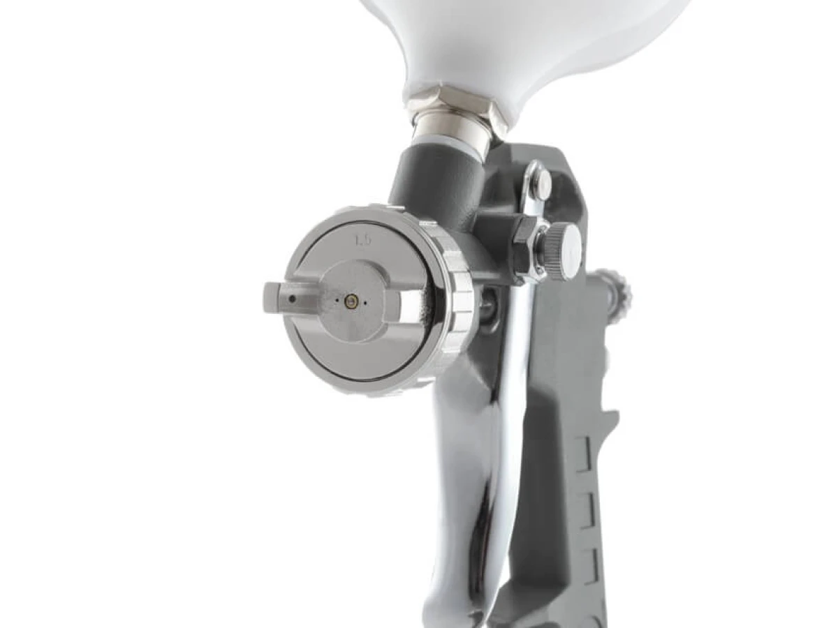 Фарбопульт пневматичний HP, форсунка 1.5 мм, верхній пластиковий бачок 600 мл, 5 bar INTERTOOL PT-0204 