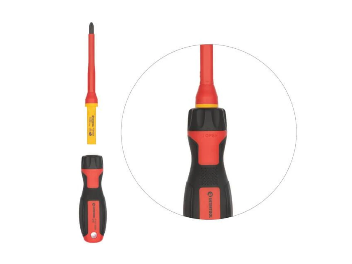 Набір ізольованих викруток з викруткою індикатором 14 од INTERTOOL VT-3614 