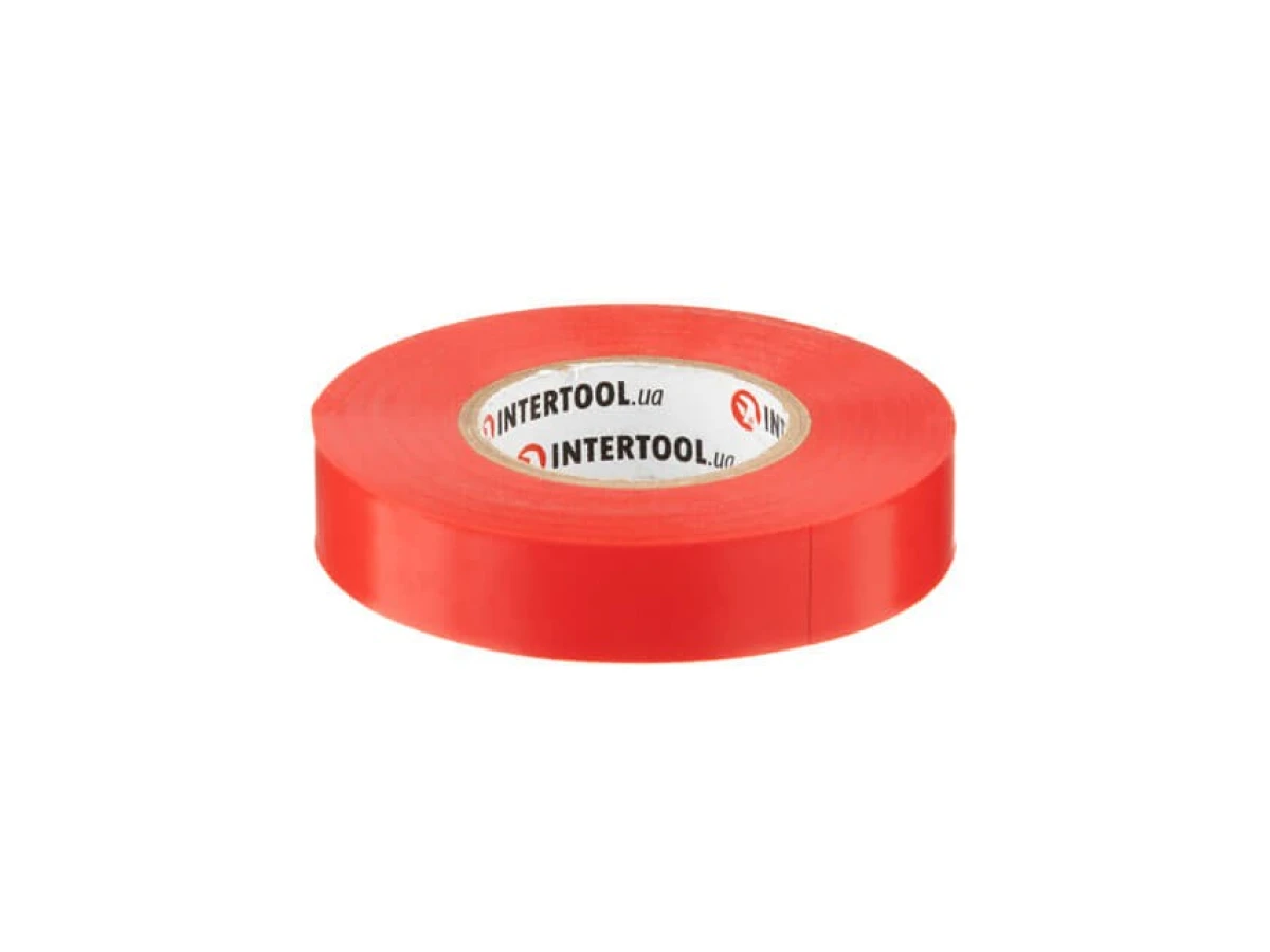 Стрічка ізоляційна, 17 мм * 25 м * 0.15 мм, червона INTERTOOL IT-0060 