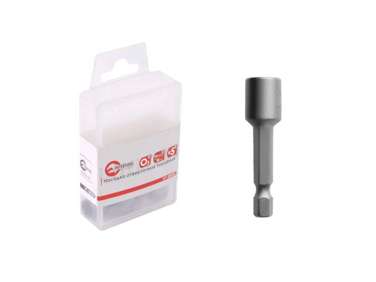 Насадка викруткова до викруток торцевих 8 x 36 мм уп. 5 шт. INTERTOOL VT-0058 