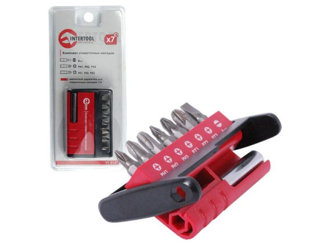 Набор насадок на отвертку 7 шт. INTERTOOL VT-0107 