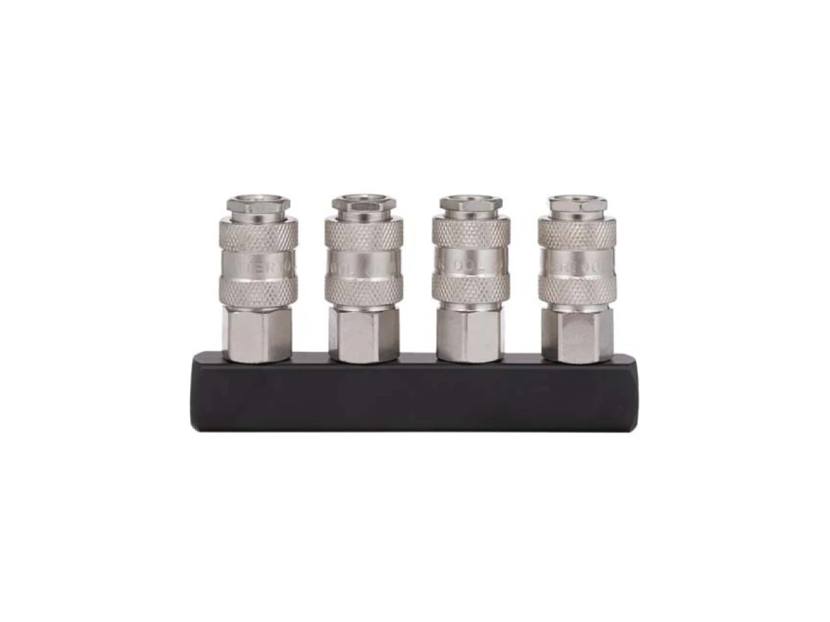 Розгалужувач повітря 1/4 "на 4 виходи, прямий, зі швидкороз'ємними з'єднаннями, 10 bar INTERTOOL PT-1856 