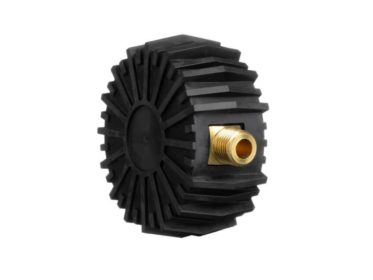 Манометр до пістолету для підкачування коліс з гумовим покриттям, діаметр 63 мм, 1/4" INTERTOOL PT-0502 