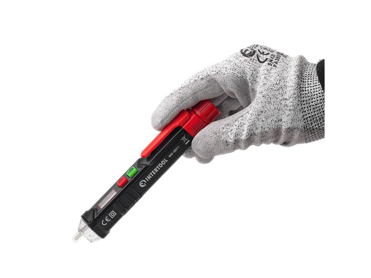 Тестер напряжения бесконтактный, LCD дисплей INTERTOOL MD-0011 