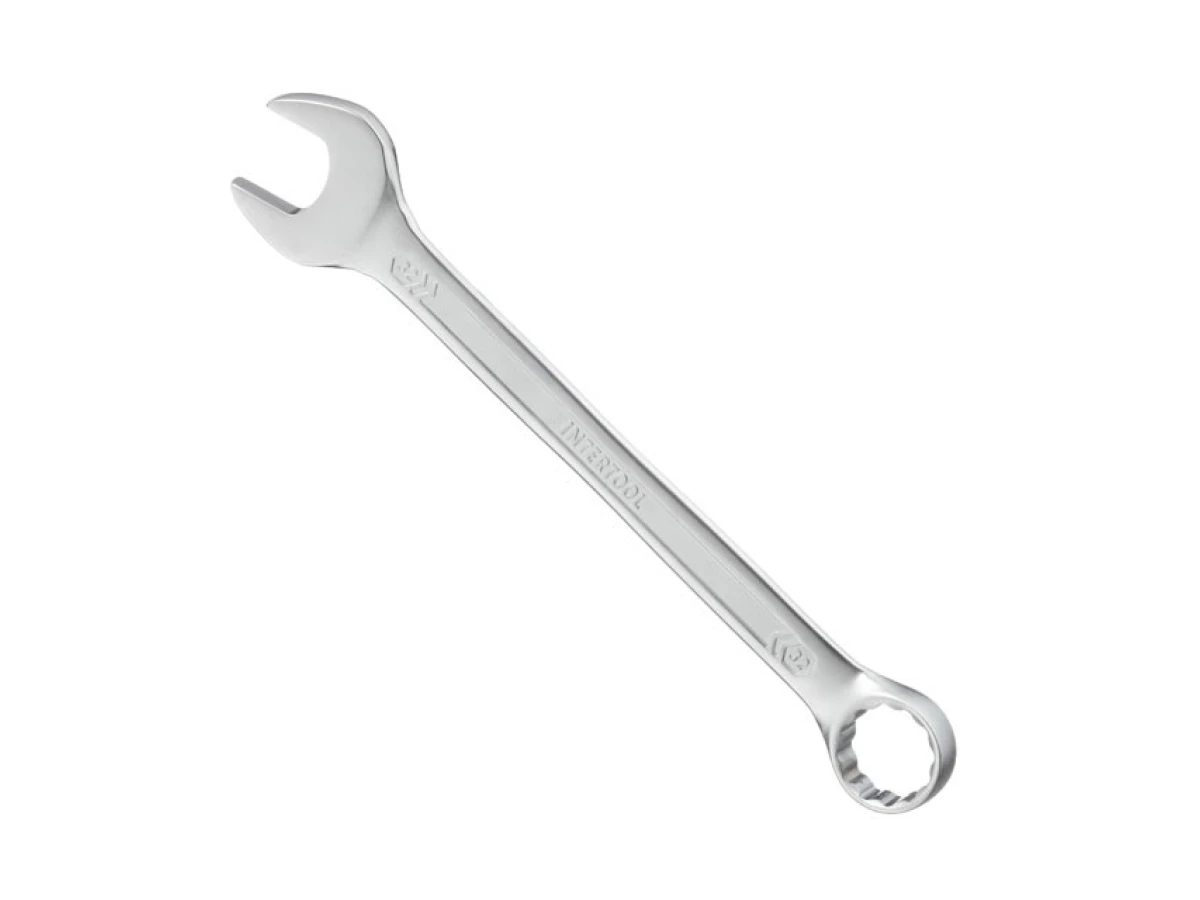 Ключ комбінований 32 мм, CrV, покриття Сатин-хром PROF DIN3113 INTERTOOL XT-1032 