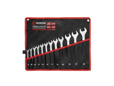 Набір ключів комбінованих, 12 шт, 8-30 мм INTERTOOL HT-1251