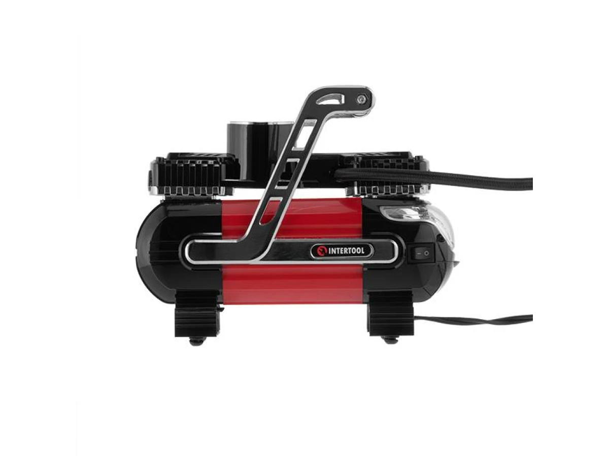 Компресор автомобільний 12 В. Два циліндра 30 мм INTERTOOL AC-0003 