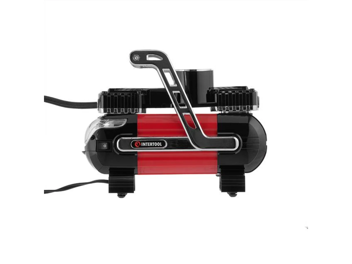 Компресор автомобільний 12 В. Два циліндра 30 мм INTERTOOL AC-0003 
