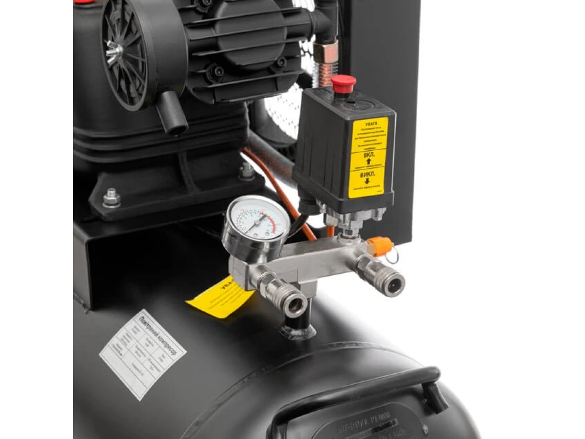 Компресор 100 л, 4 кВт, 380 В, 10 aтм, 600 л/хв., 3 циліндри STORM INTERTOOL PT-0036 