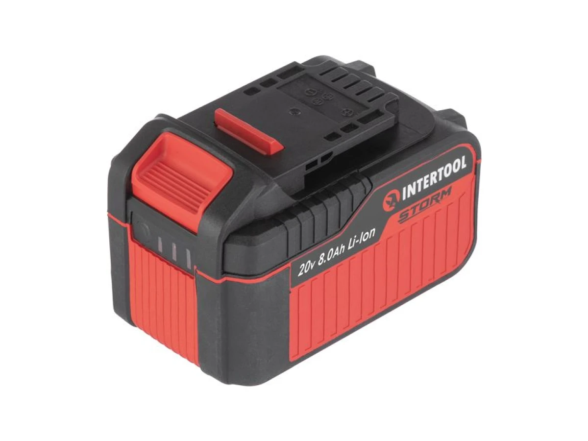 Акумулятор 20 В, літій-іон, 8.0 Ач, індикатор рівня заряду INTERTOOL WT-0343 