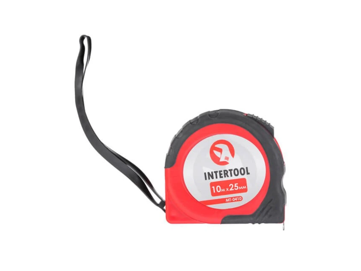 Рулетка з фіксатором 10м x 25 мм INTERTOOL MT-0410 