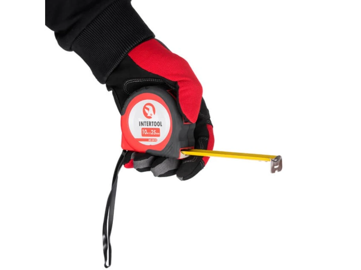 Рулетка з фіксатором 10м x 25 мм INTERTOOL MT-0410 