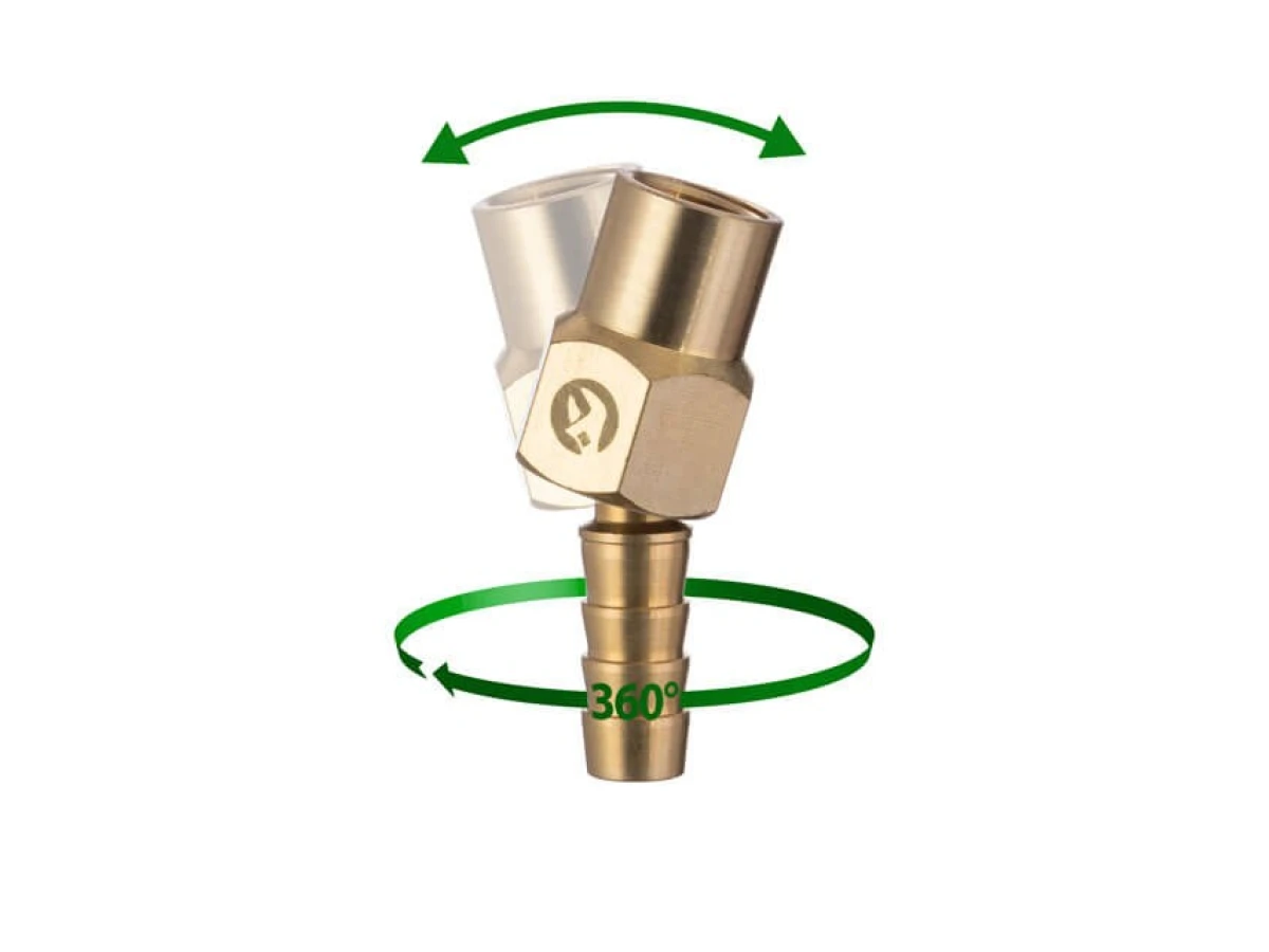 Шарнір поворотний внутрішня різьба 1/4" на шланг 10 мм, латунь STORM INTERTOOL PT-2202 