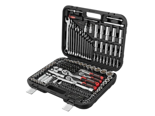 Набір інструментів 1/2" & 3/8" & 1/4 ", 219 од., Cr-V STORM INTERTOOL ET-8219 