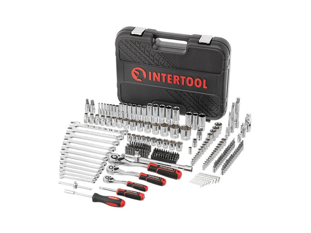 Набір інструментів 1/2" & 3/8" & 1/4 ", 219 од., Cr-V STORM INTERTOOL ET-8219 