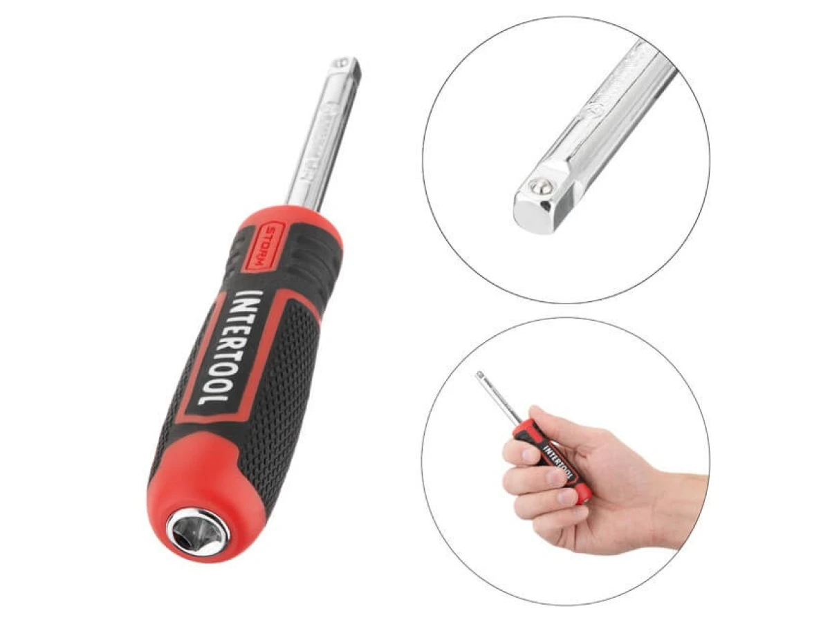 Набір інструментів 1/2" & 3/8" & 1/4 ", 219 од., Cr-V STORM INTERTOOL ET-8219 