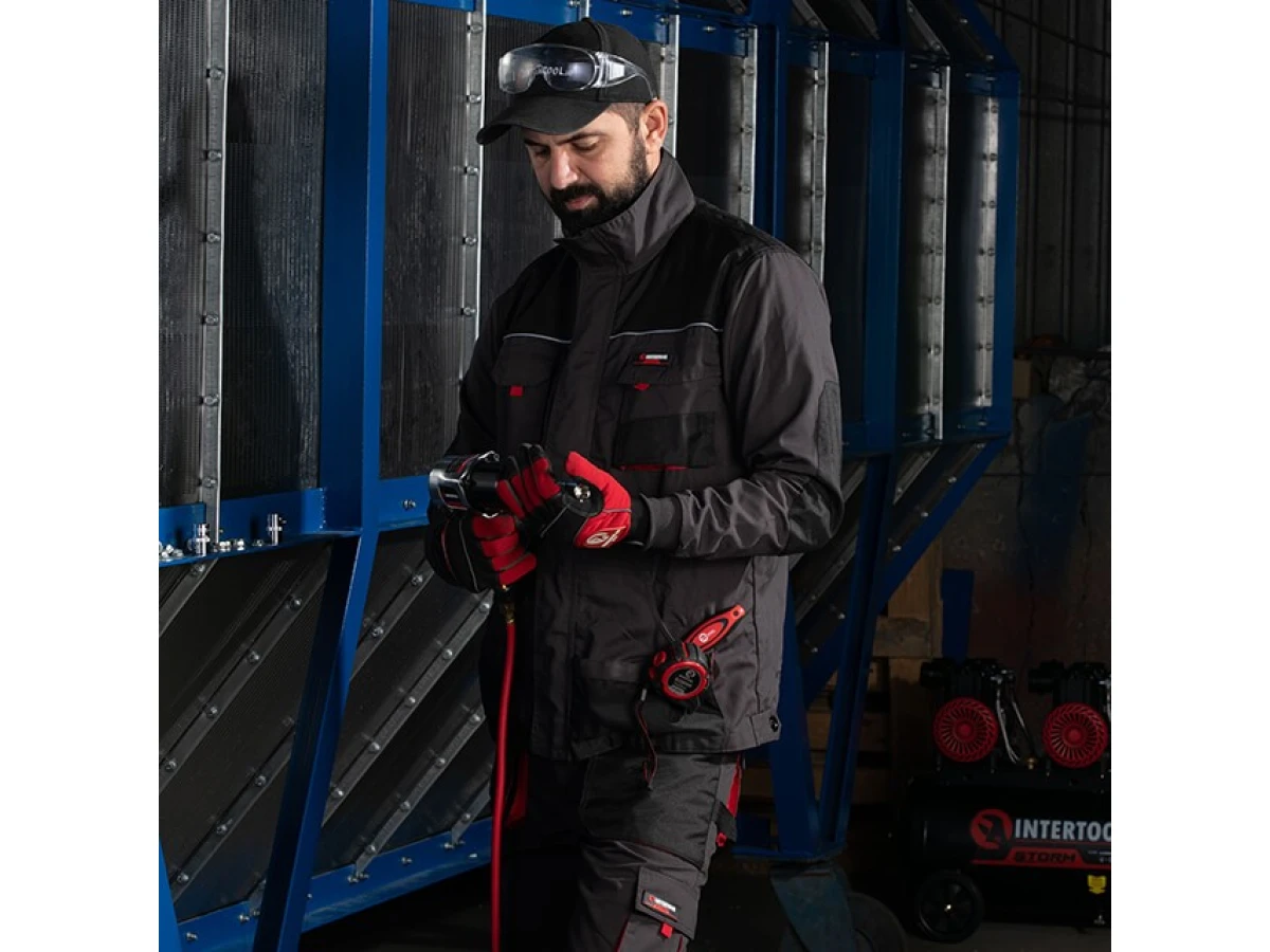 Куртка рабочая 80 % полиэстер, 20 % хлопок, плотность 260 г/м2, L INTERTOOL SP-3003 