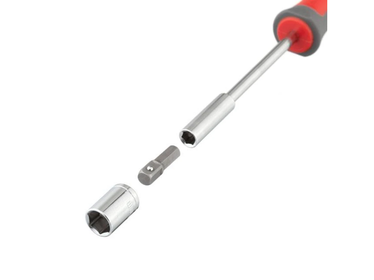 Викрутка з магнітним тримачем для насадок 1/4" 100 мм, з комплектом насадок 15 од. INTERTOOL VT-3343 