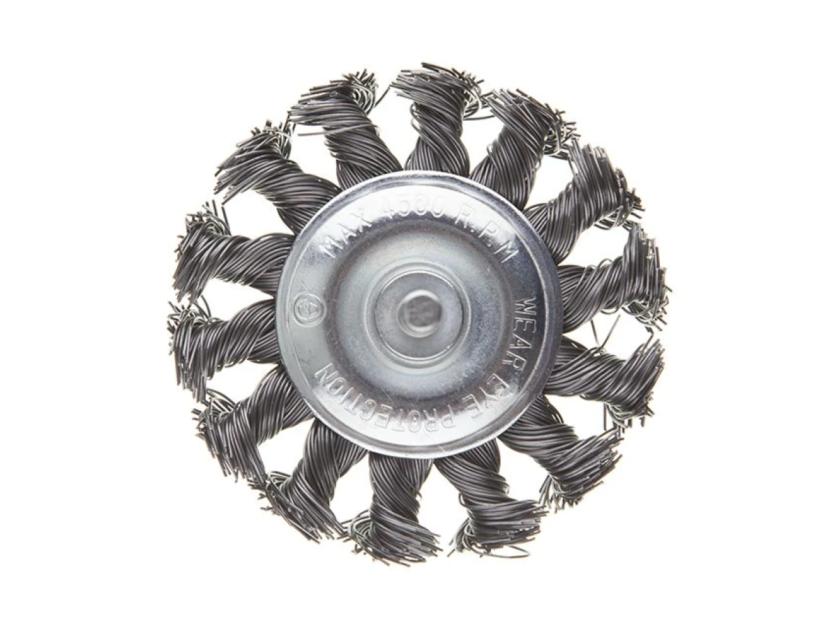 Щітка кільцева 75 мм для дриля, 1/4" (пучки крученого дроту) INTERTOOL BT-8075 