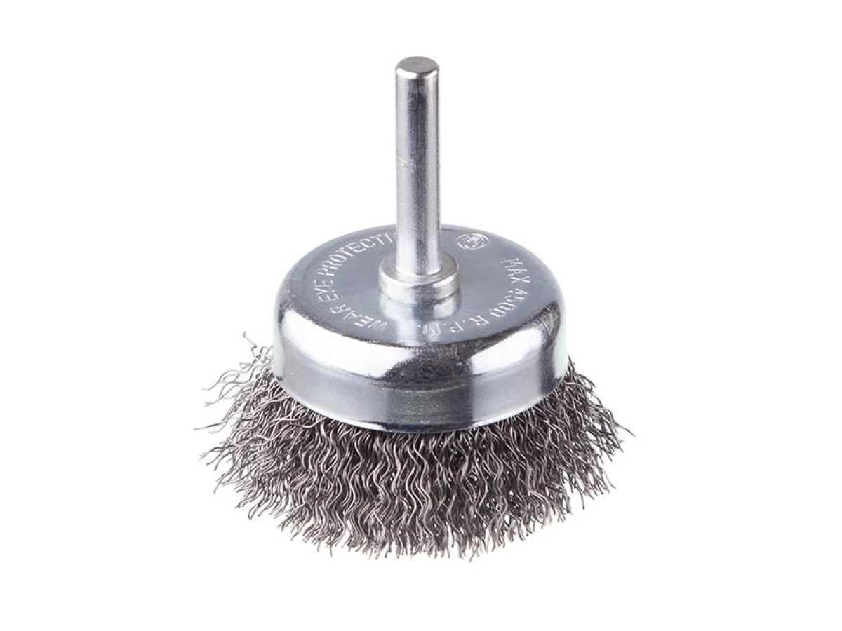 Щітка чашкова 50 мм для дриля, 1/4" (кручений дріт) INTERTOOL BT-9050 