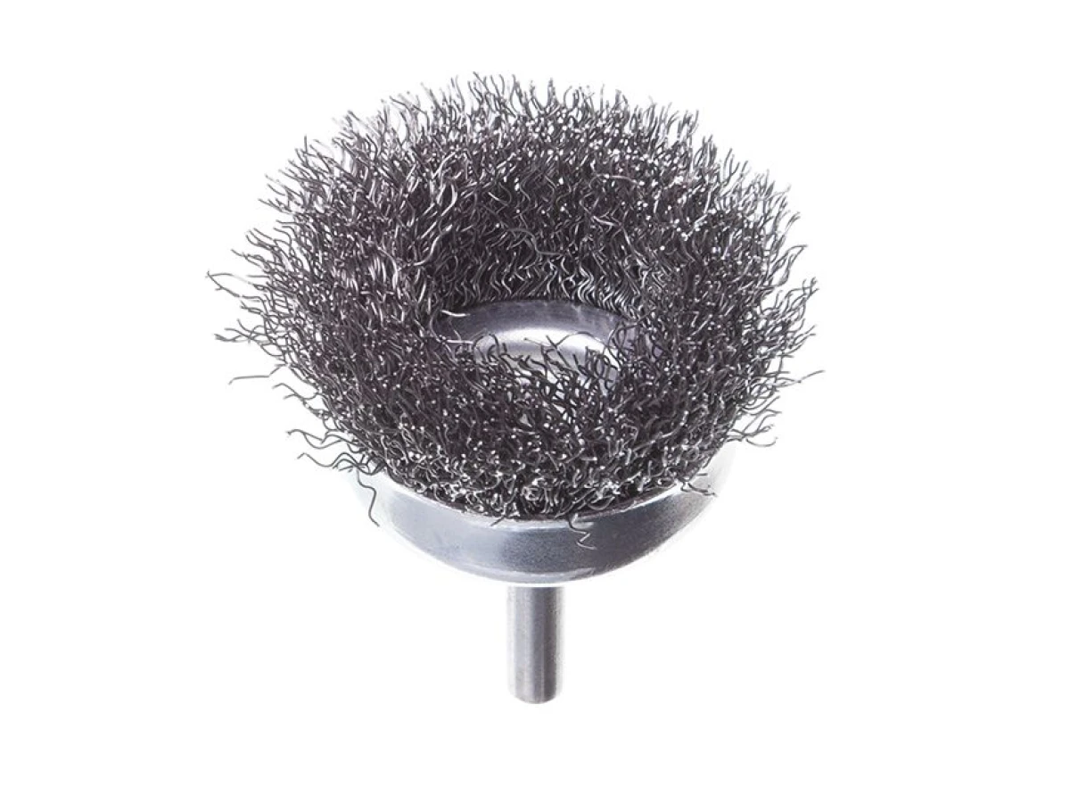 Щітка чашкова 50 мм для дриля, 1/4" (кручений дріт) INTERTOOL BT-9050 