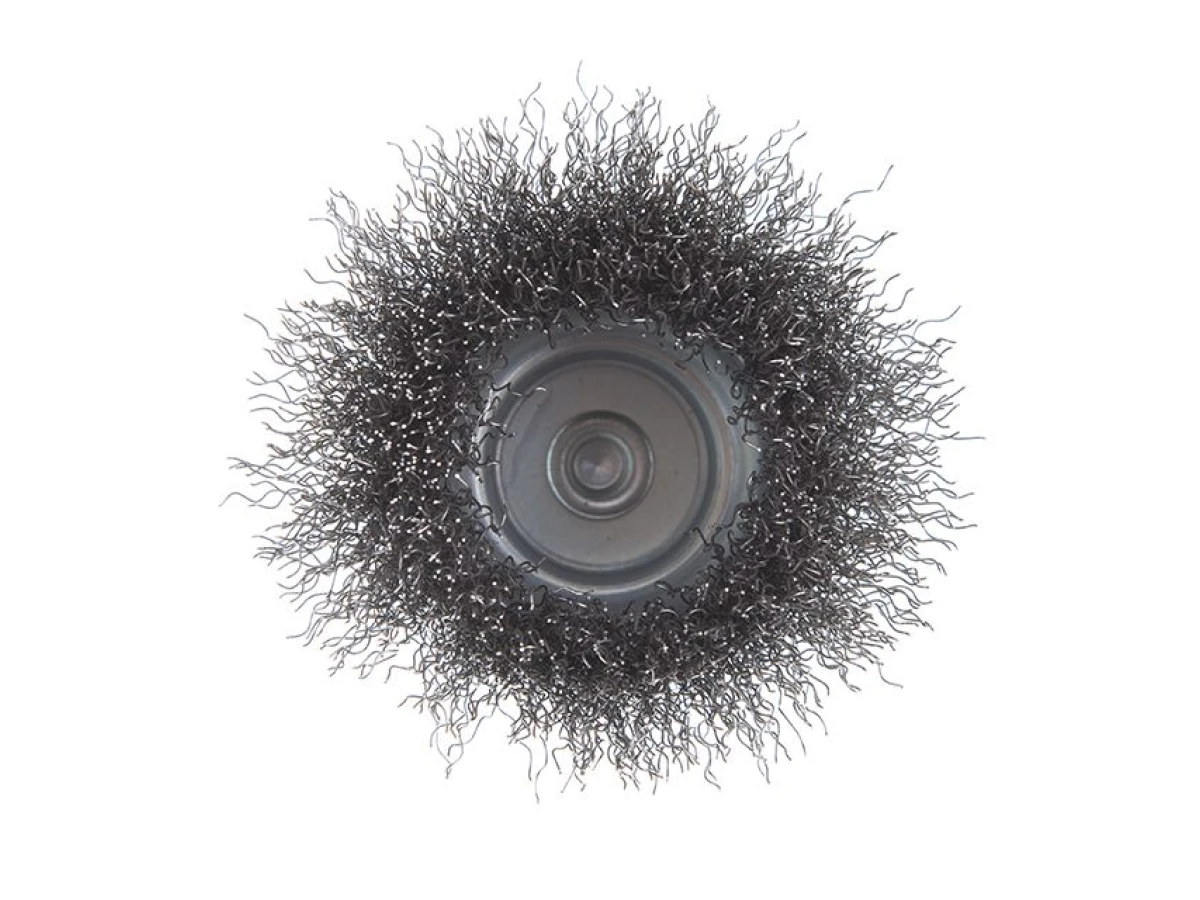 Щітка чашкова 75 мм для дриля, 1/4" (кручений дріт) INTERTOOL BT-9075 