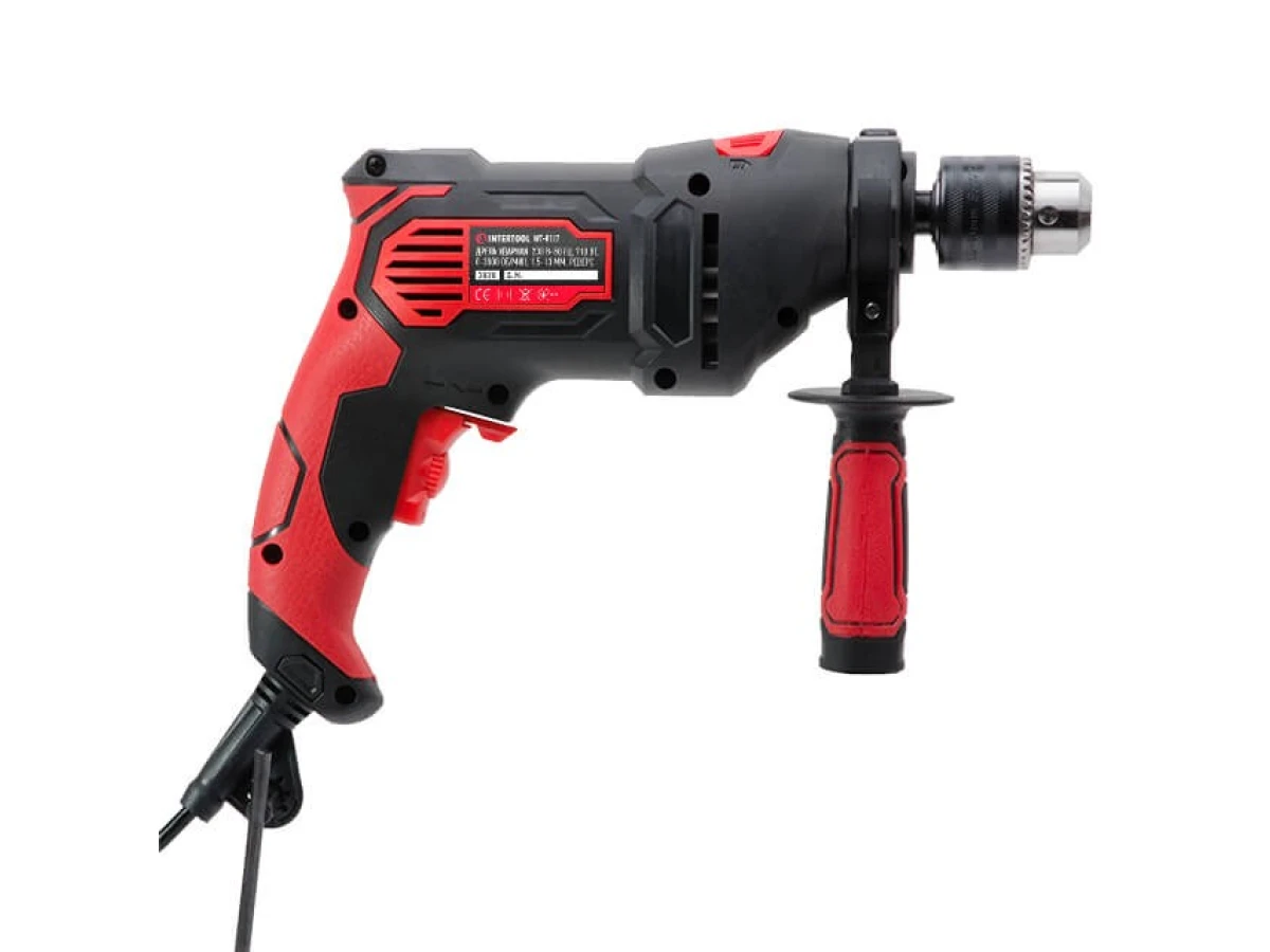 Дрель ударная, 710Вт, 0-3000 об/мин, 1.5-13мм, реверс INTERTOOL WT-0117 
