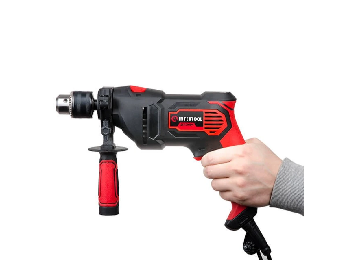 Дрель ударная, 710Вт, 0-3000 об/мин, 1.5-13мм, реверс INTERTOOL WT-0117 