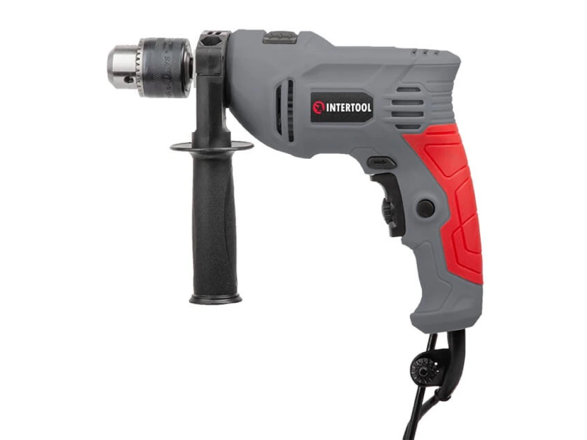 Дрель ударная 600 Вт, 0-3000 об/мин, 1.5-13мм, реверс INTERTOOL DT-0109 
