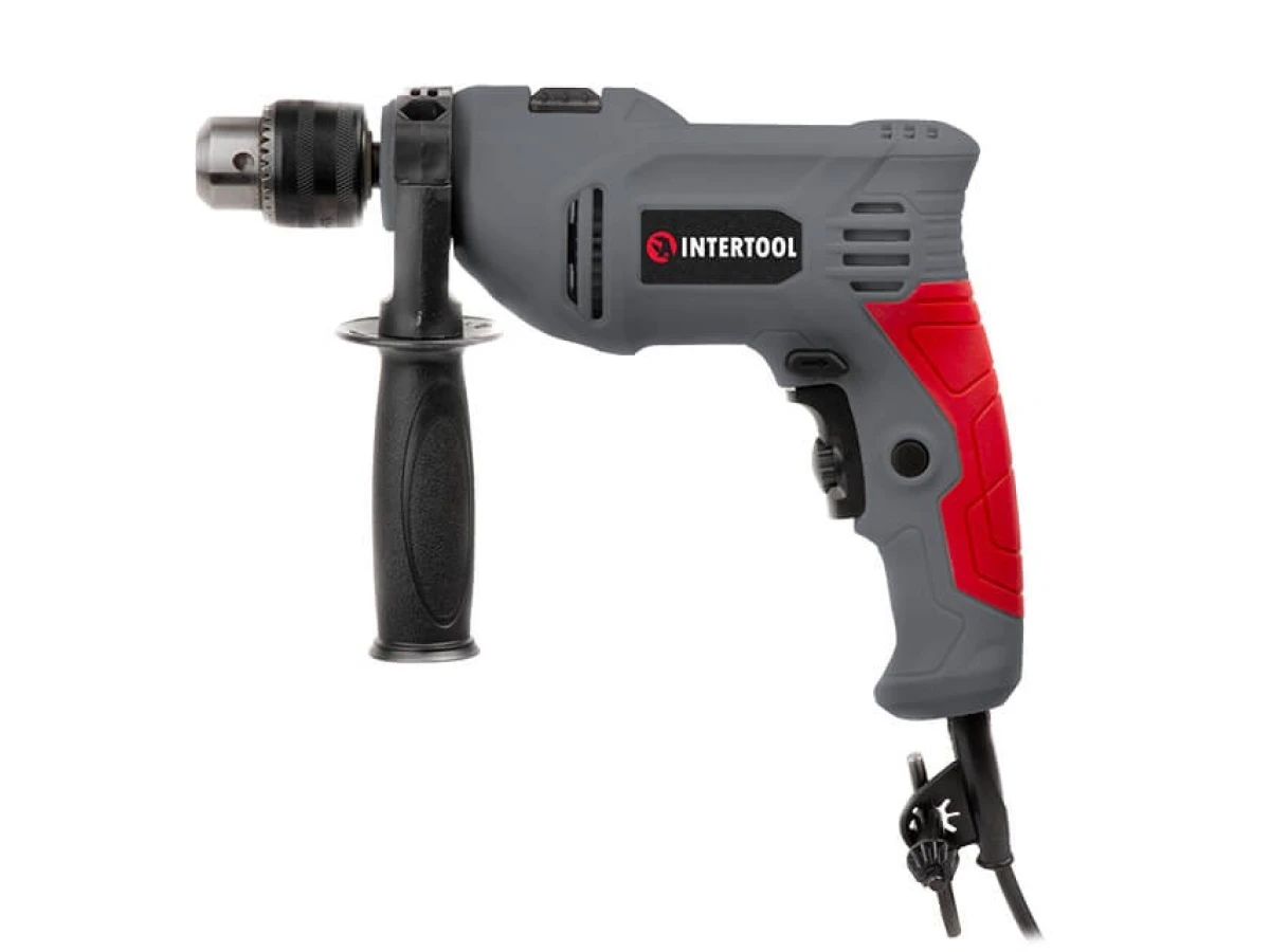 Дрель ударная 750Вт, 0-3000 об/мин, 1.5-13мм реверс INTERTOOL DT-0111 