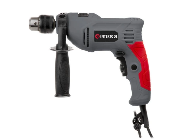 Дрель ударная 750Вт, 0-3000 об/мин, 1.5-13мм реверс INTERTOOL DT-0111 