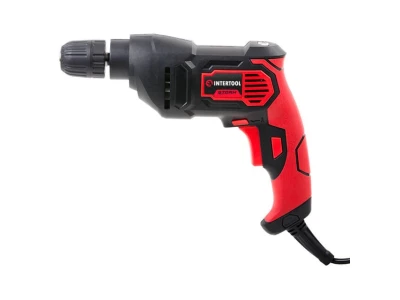 Дрель электрическая 500 Вт, 0-2400 об/мин, 0.8-10 мм, быстрозажимной патрон, реверс INTERTOOL WT-0115