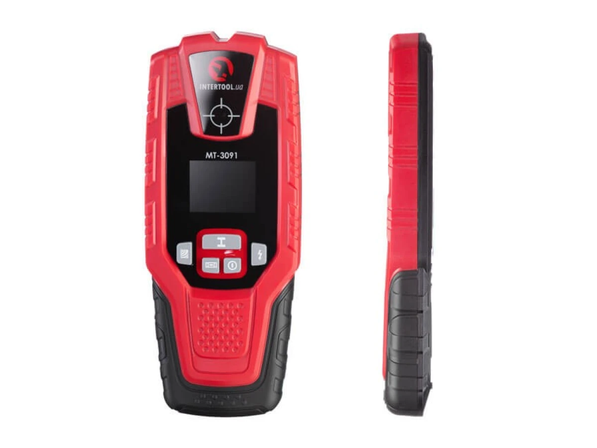 Детектор проводки, макс. глубина 10см, цветной дисплей INTERTOOL MT-3091 