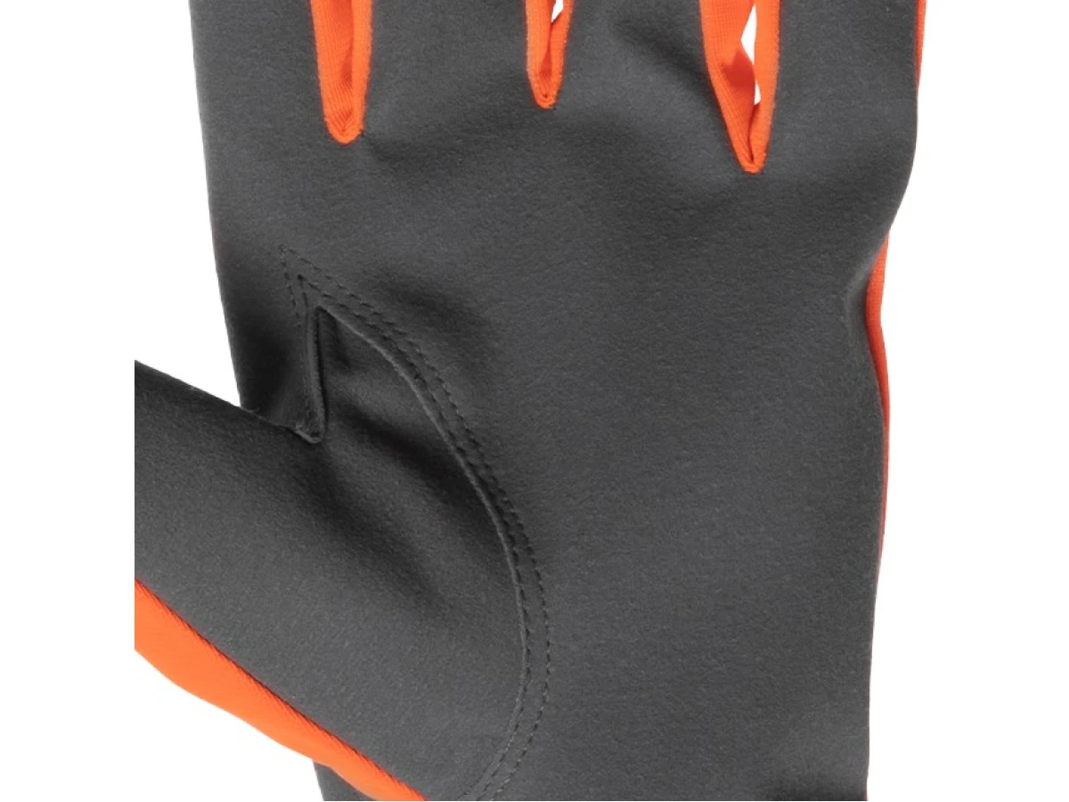 Перчатка кожаная комбинированная из эко- кожи и флуоресцентной оранжевой ткани 10" INTERTOOL SP-0173 