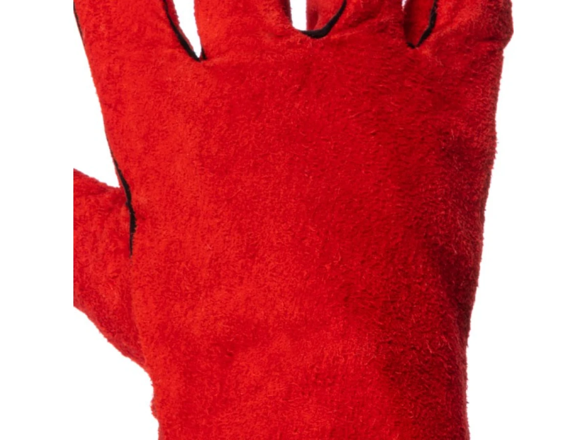 Перчатка замшевая красная, 14" INTERTOOL SP-0156 