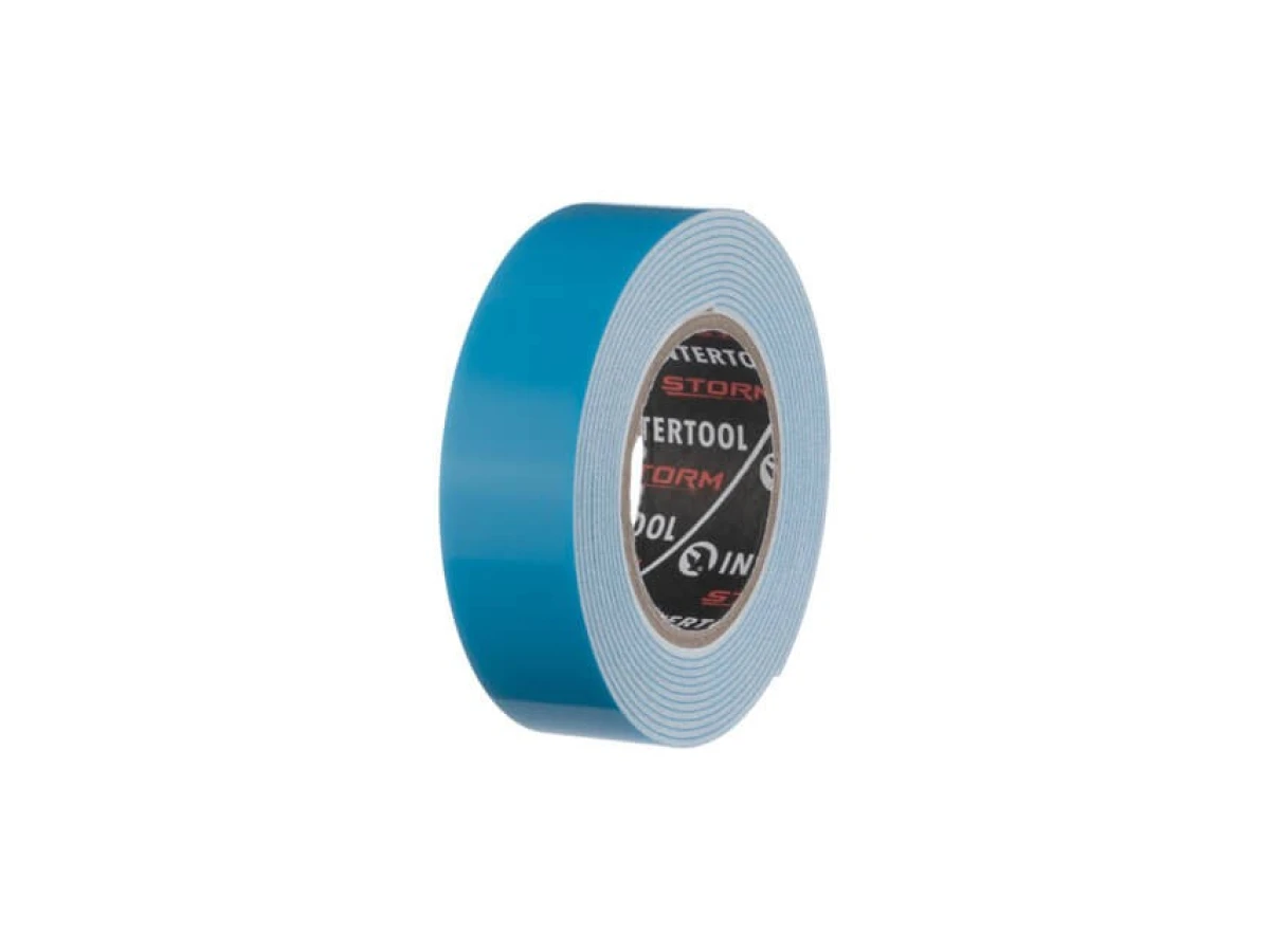 Стрічка клейка двостороння PROF FIX, 19 мм * 2 м * 1 мм, біла, спінений поліетилен, STORM INTERTOOL KT-0821 