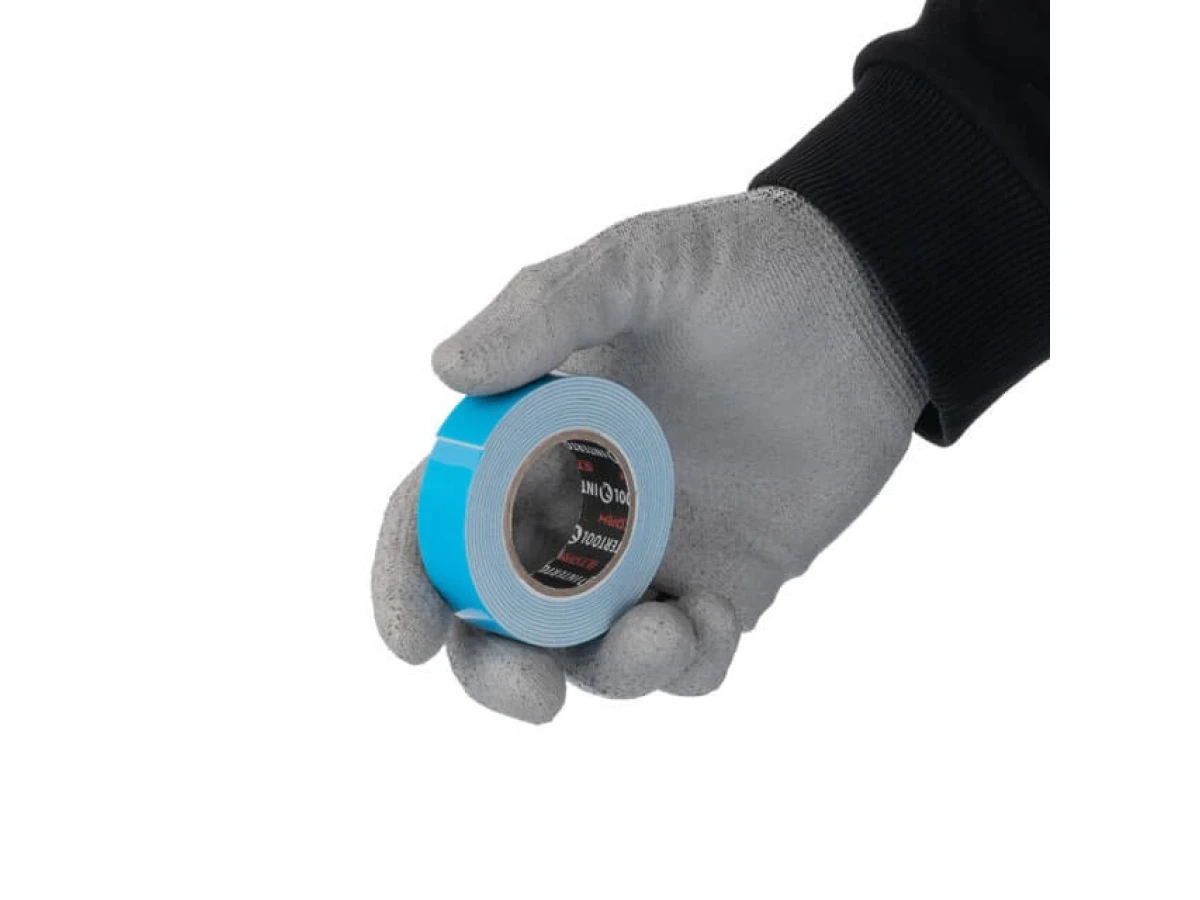 Стрічка клейка двостороння PROF FIX, 19 мм * 2 м * 1 мм, біла, спінений поліетилен, STORM INTERTOOL KT-0821 