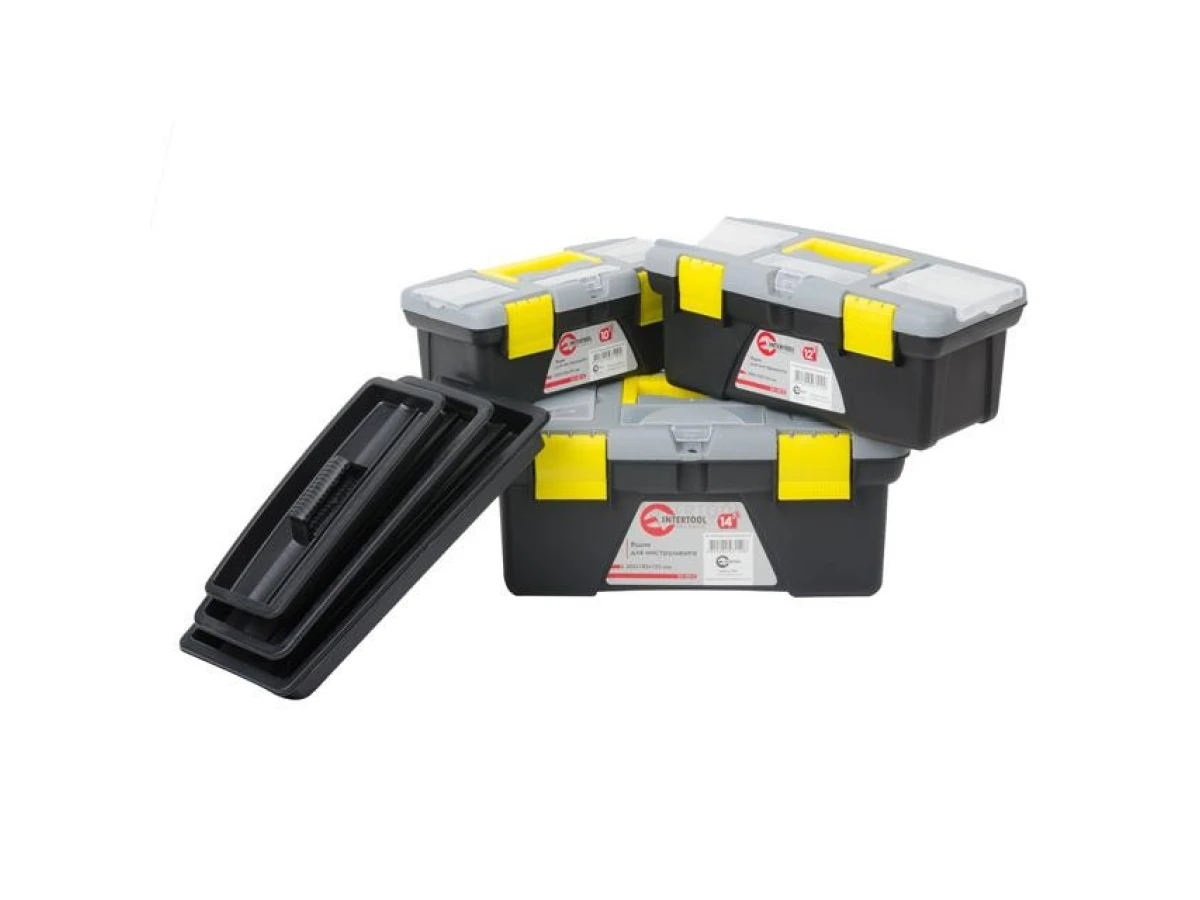 Комплект ящиків для інструменту, 3 од., 10" / 12" / 14" INTERTOOL BX-0303 