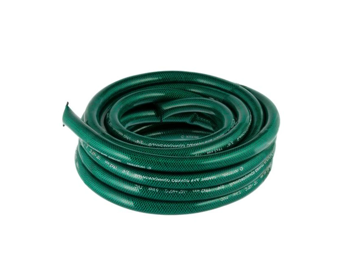 Шланг садовий, тришаровий, зелений, 3/4", 10 м, армований, PVC INTERTOOL GE-4041 