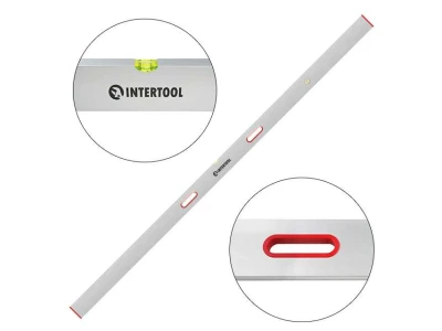 Правило-уровень 2500 мм, 2 капсулы, вертикальный и горизонтальный с ручками INTERTOOL MT-2125