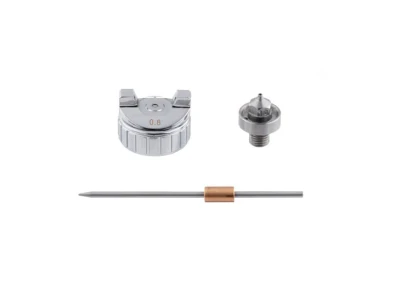 Комплект форсунки 0.8 мм для фарбопульта LVMP mini PT-0129 (дюза, повітряна головка, голка) INTERTOOL PT-2107