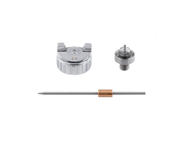 Комплект форсунки 0.8 мм для фарбопульта LVMP mini PT-0129 (дюза, повітряна головка, голка) INTERTOOL PT-2107 